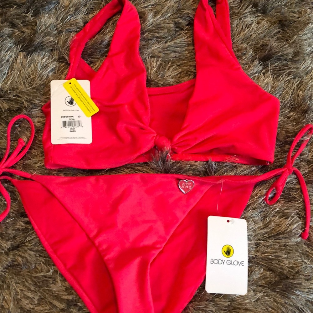Neon pink Body Glove bathing suit